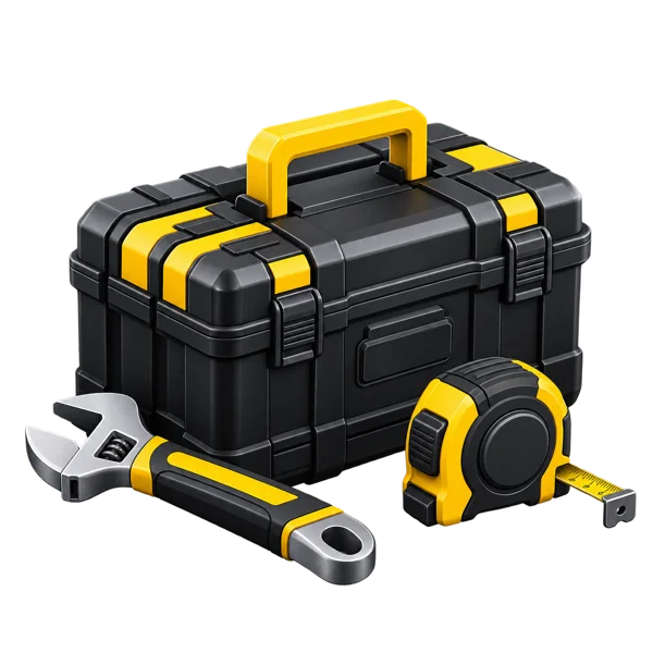 Black and yellow trade equipment artwork